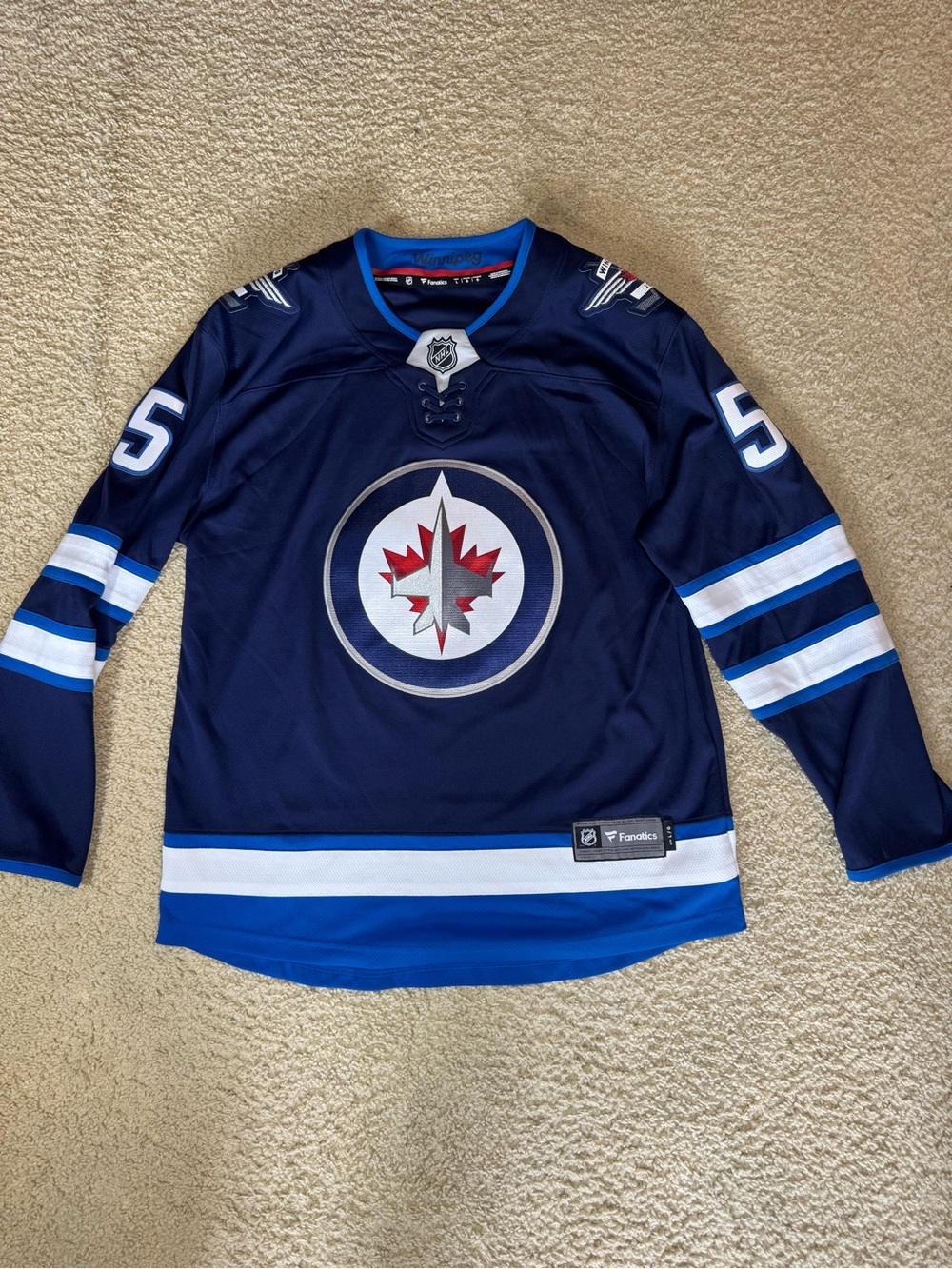 Fanatics Winnipeg Jets NHL 5 Brenden Dillon Hockey Jersey Large.